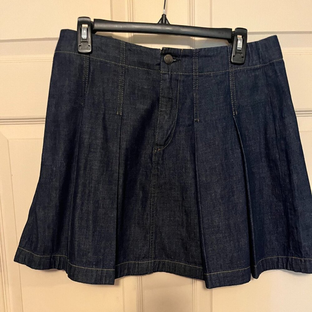 Lauren Ralph Lauren Women's Pleated Denim Miniskirt